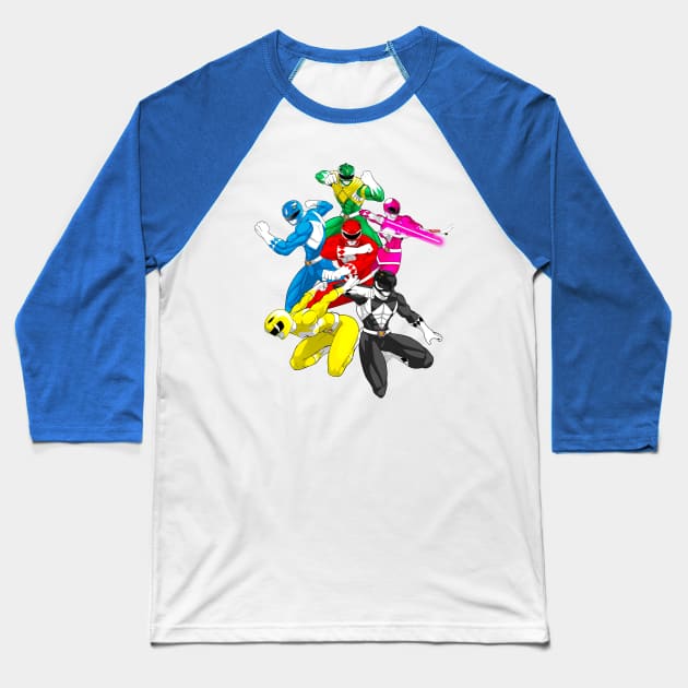 Let's Power Up - Zyuranger Baseball T-Shirt by CoolDojoBro